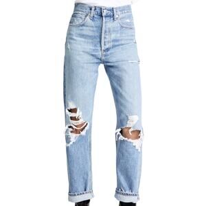 AGOLDE 90s High Rise Distressed Loose Fit Jeans Size 23